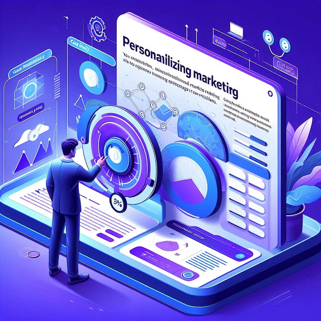 Person analyzing marketing data with AI